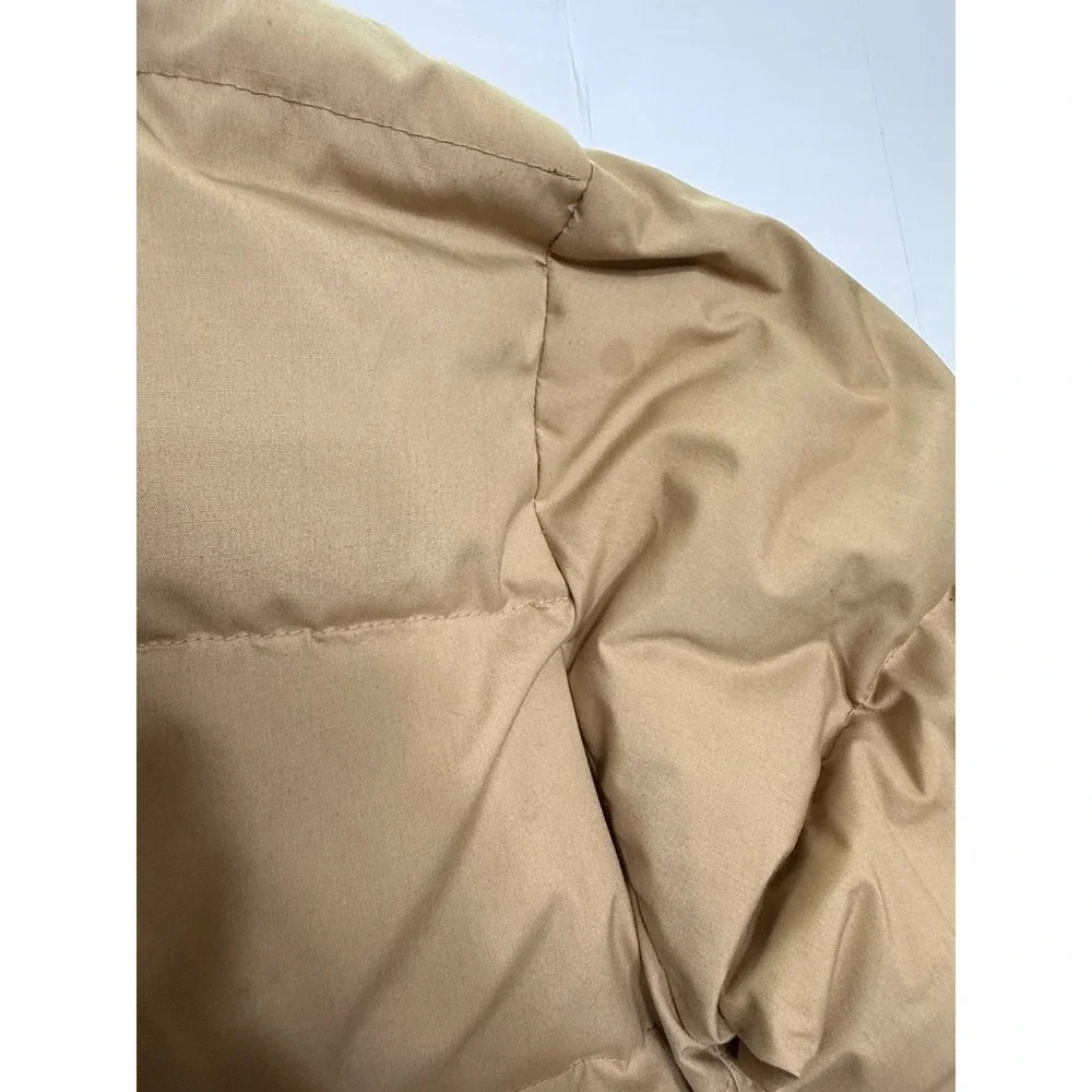 Vintage The North Face Brown Label Down Puffer‎ Jacket Tan Made in USA Medium